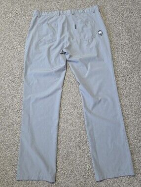 TATTOO GOLF Performance Pants Tech Skull Logo Size 36x34 ( Fits 38x34) Gray